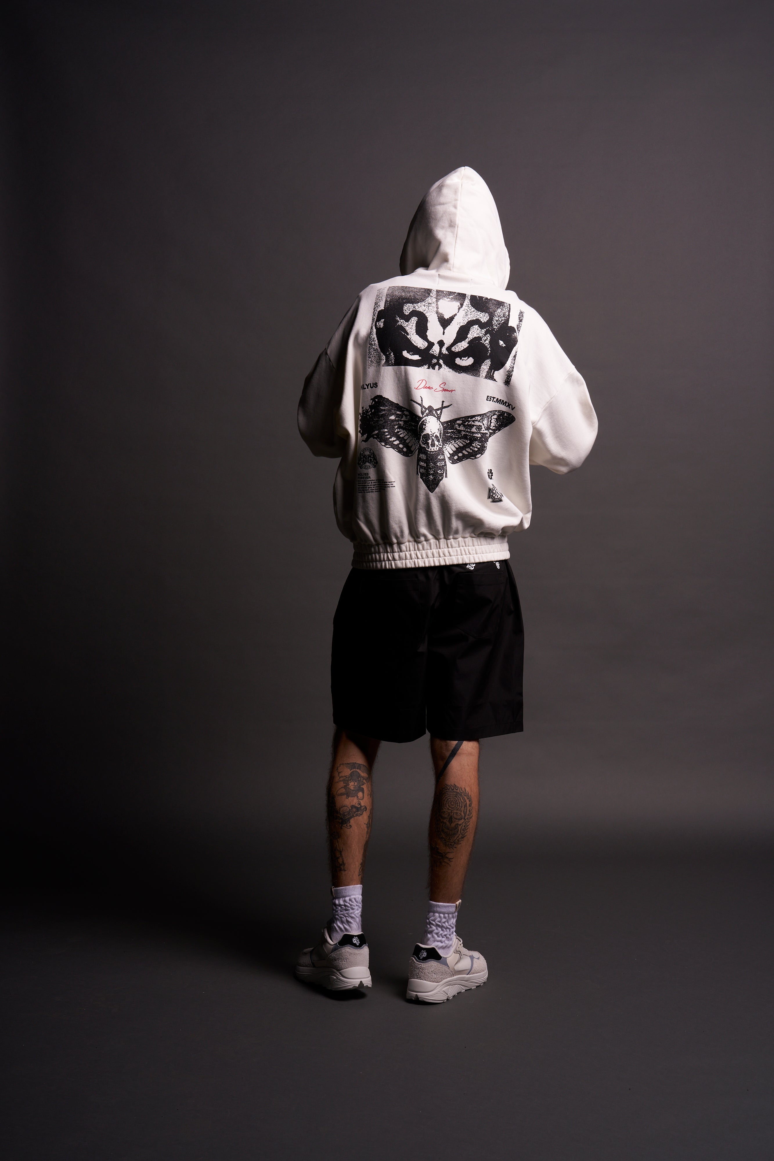 Maul And The Moth "Chambers" Zip Hoodie in Cream