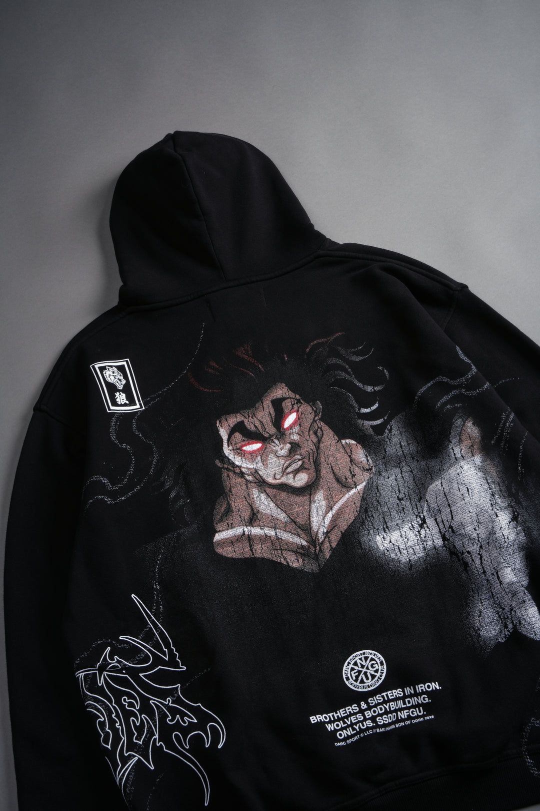 Yujiro Hanma "Pierce" Hoodie in Black