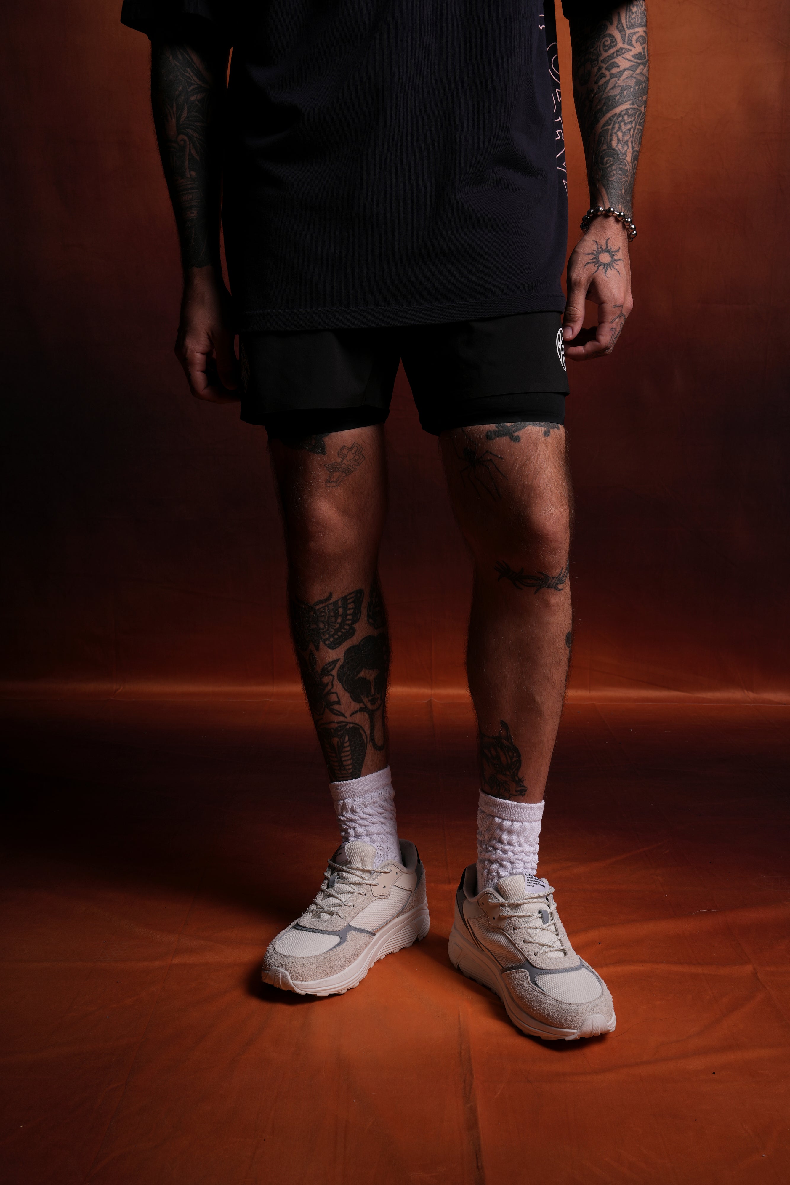 Go Wolves Compression Shorts in Black