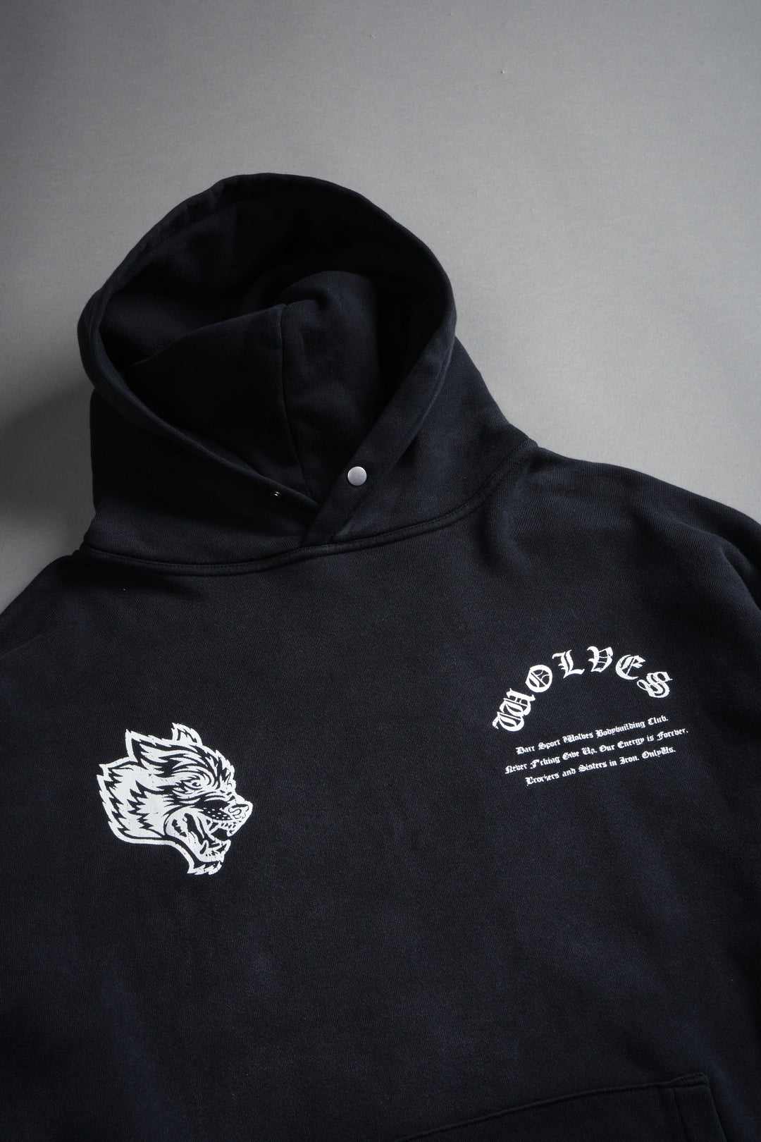 The Last Laugh "Pierce" Hoodie in Black Drift Wash