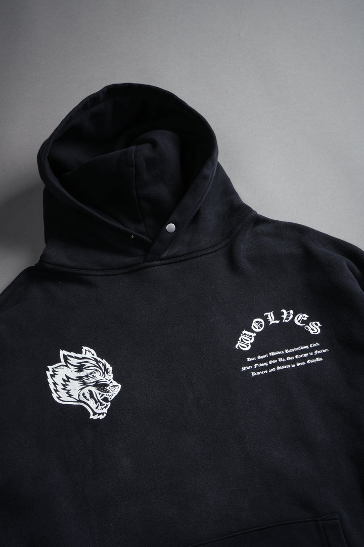 The Last Laugh "Pierce" Hoodie in Black Drift Wash