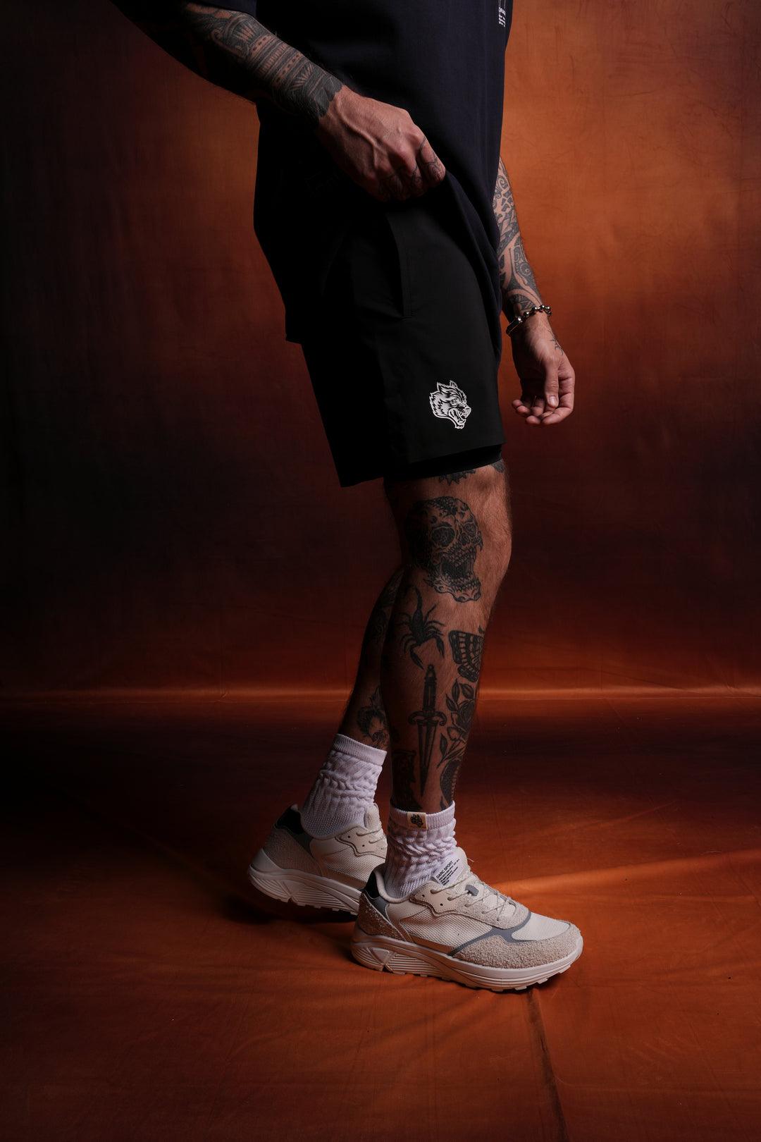 Go Wolves Compression Shorts in Black