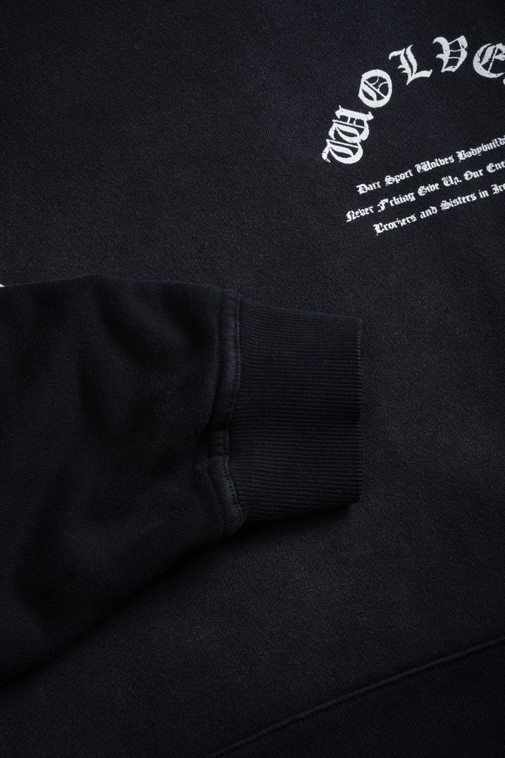 The Last Laugh "Pierce" Hoodie in Black Drift Wash