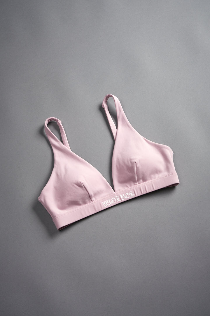 She Chopper V Sports Bra in Pink Dust