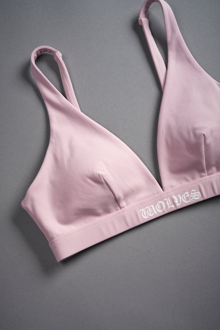 She Chopper V Sports Bra in Pink Dust