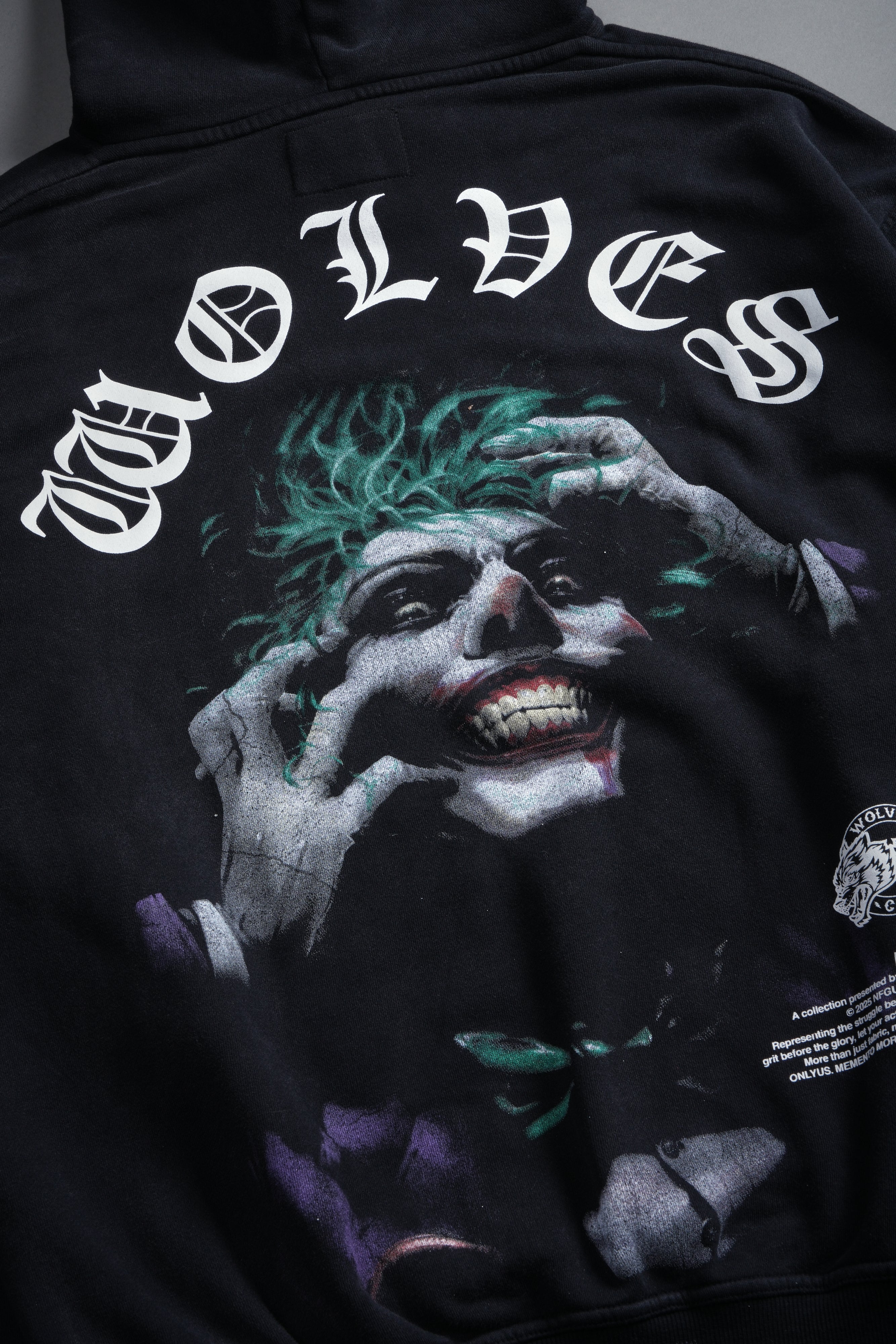 The Last Laugh "Pierce" Hoodie in Black Drift Wash