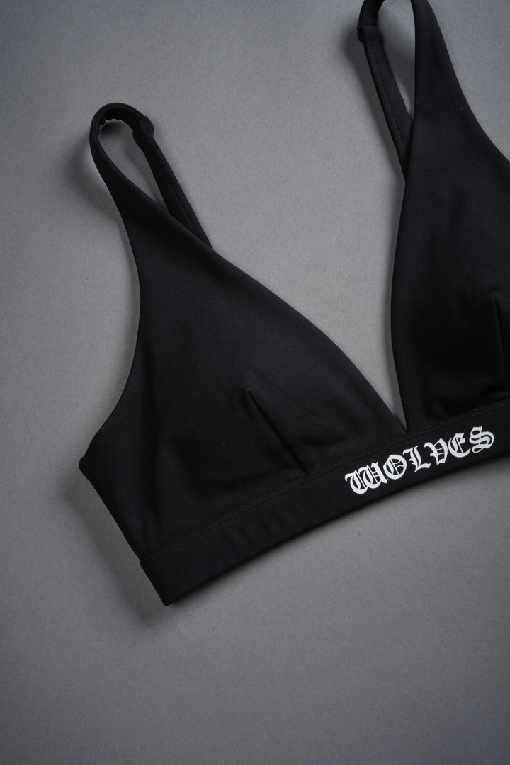 She Chopper V Sports Bra in Black