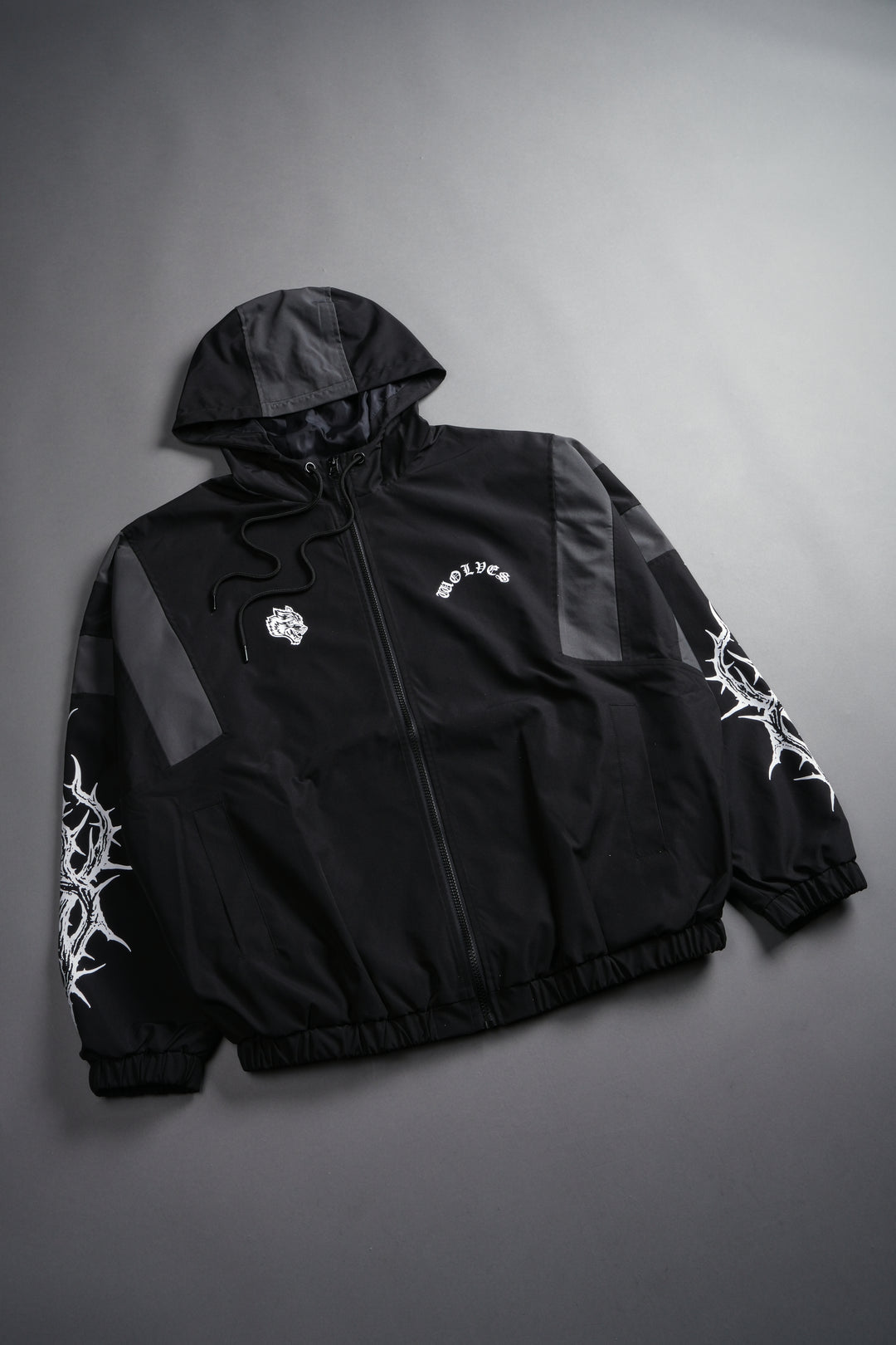 Thorns Brolic Unisex Track Jacket in Black/Wolf Gray