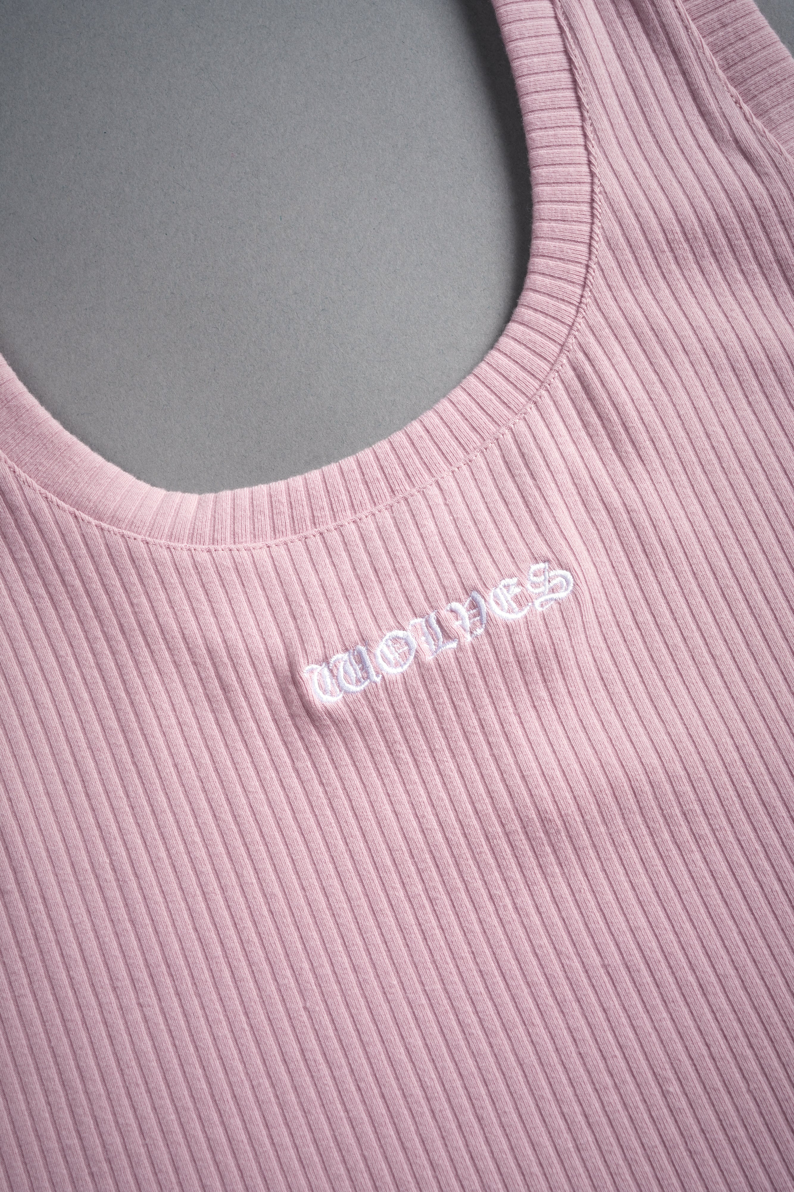 Chopper Classic Ribbed Tank in Pink Dust