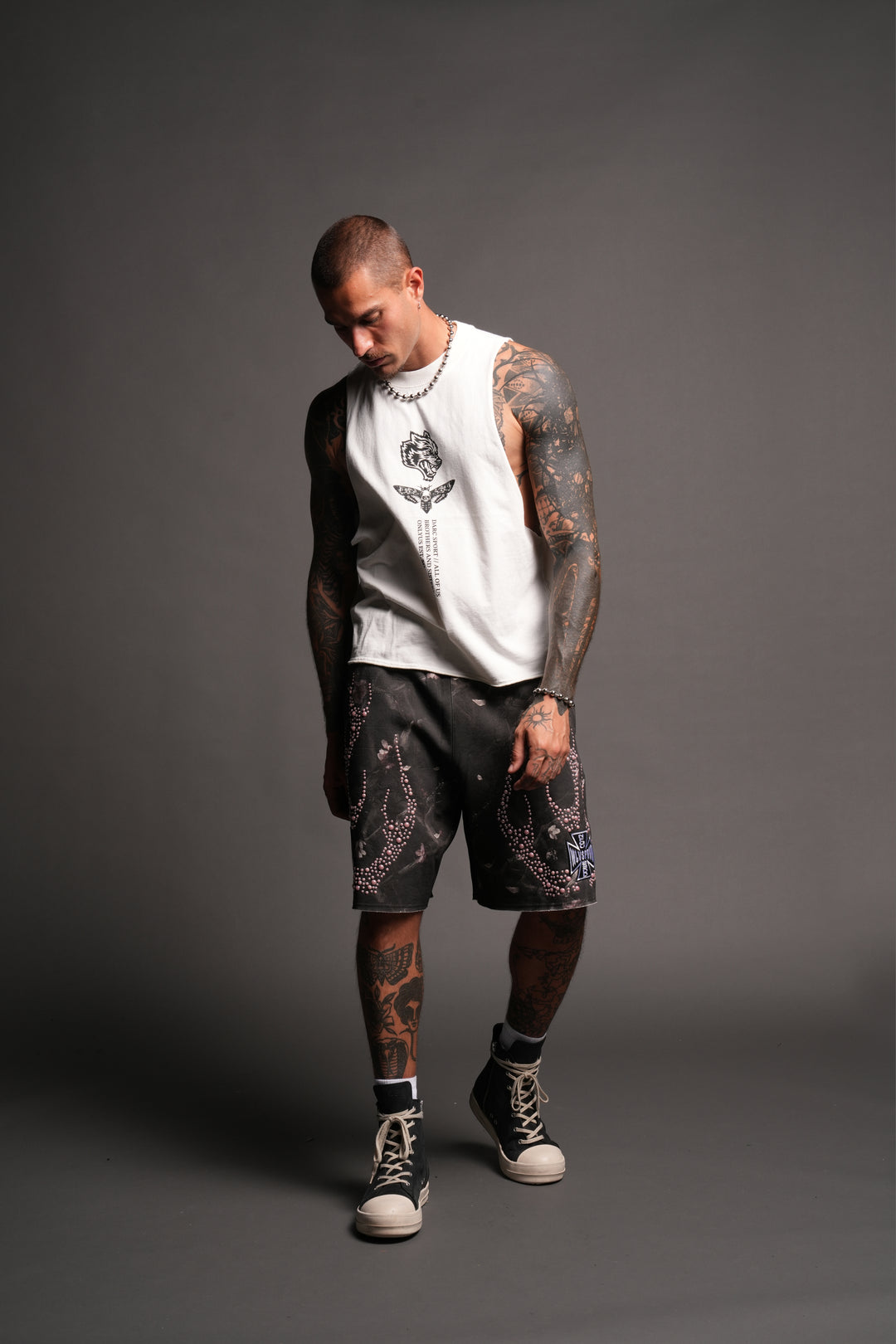 Midnight Bloom Raw Hem Oversized Post Lounge Sweat Shorts In All Of Us Camo
