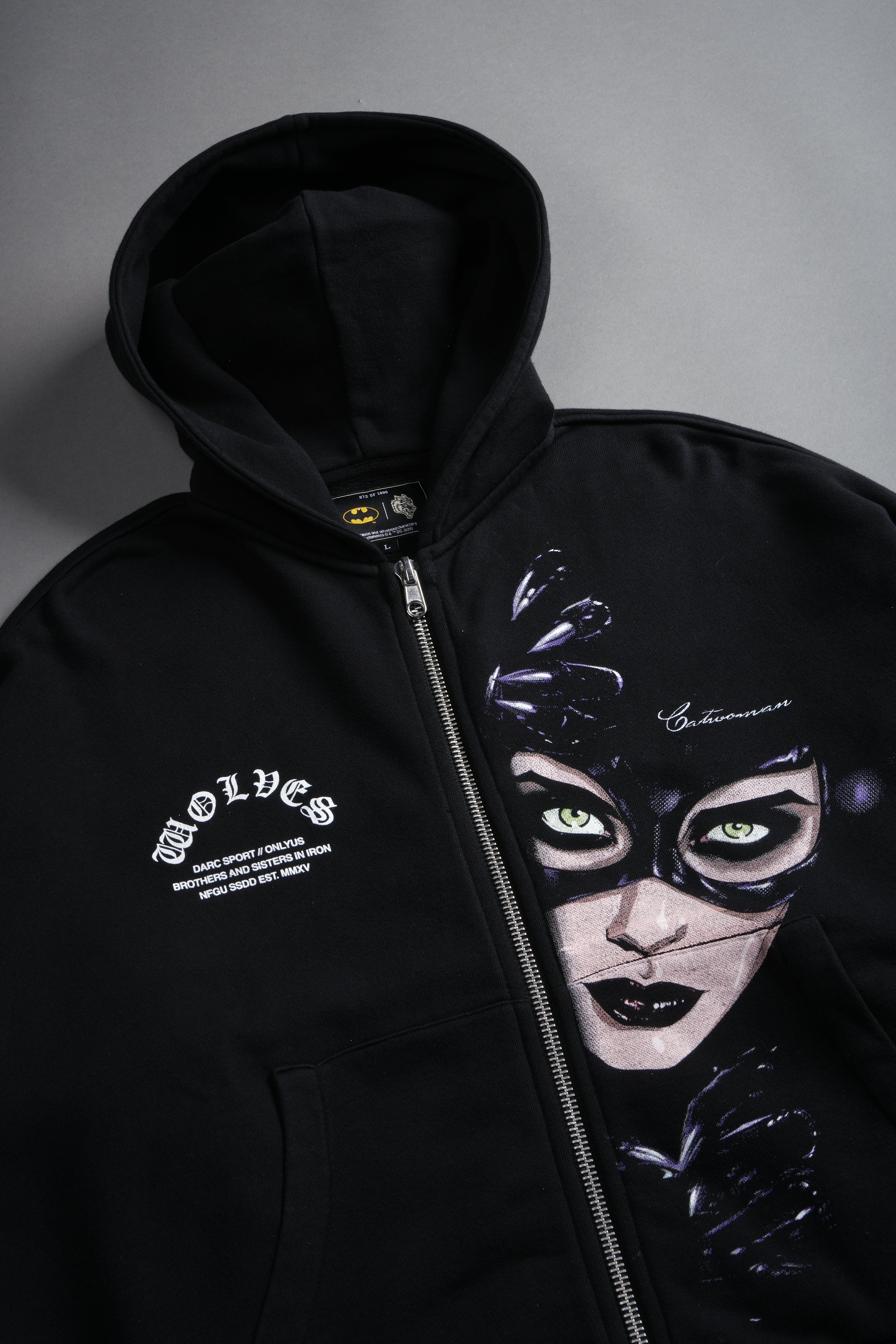 Selina Darco Double Zip Hoodie in Black