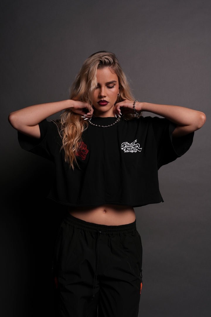 Stability "Premium" Oversized (Cropped) Tee in Black