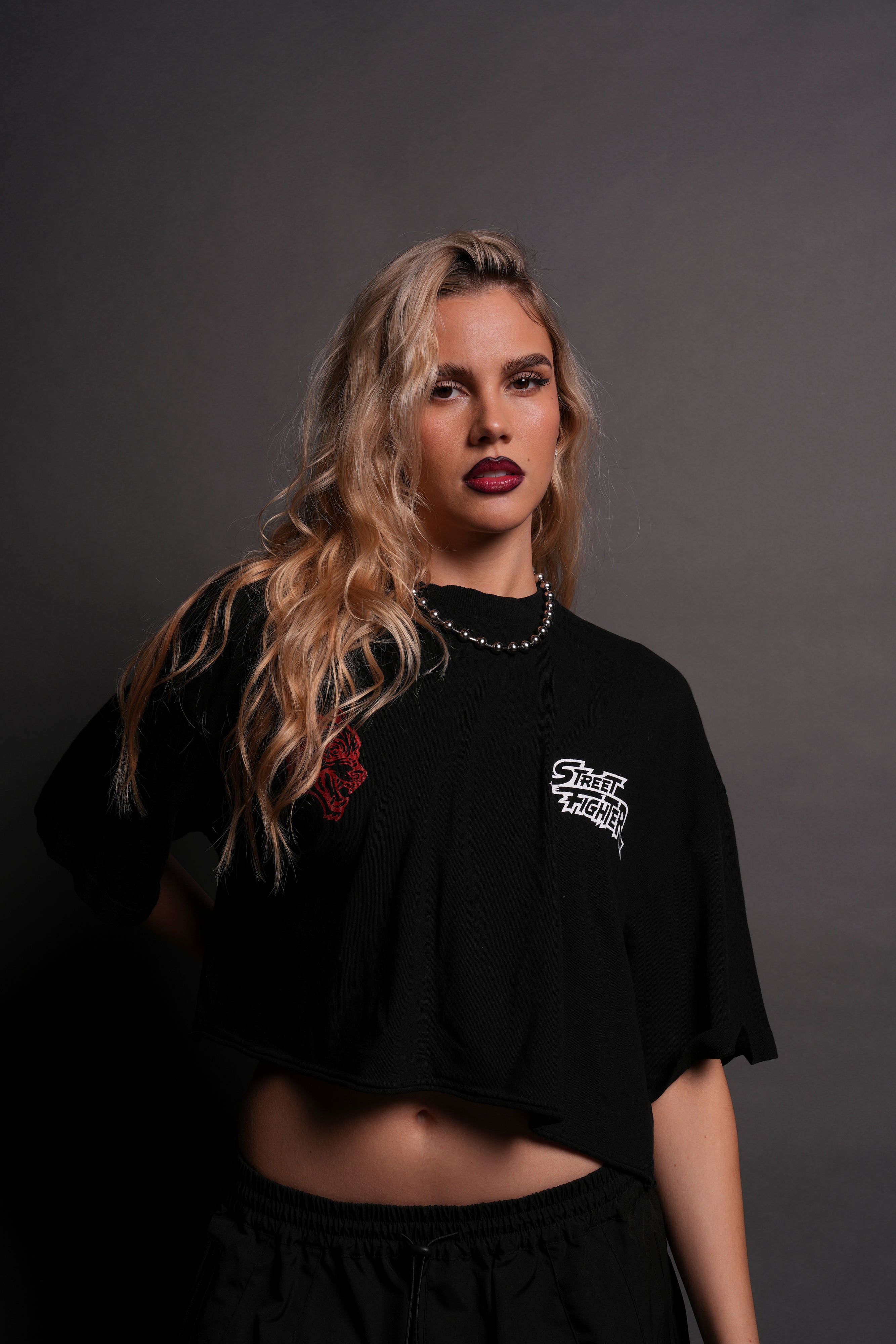 Stability "Premium" Oversized (Cropped) Tee in Black