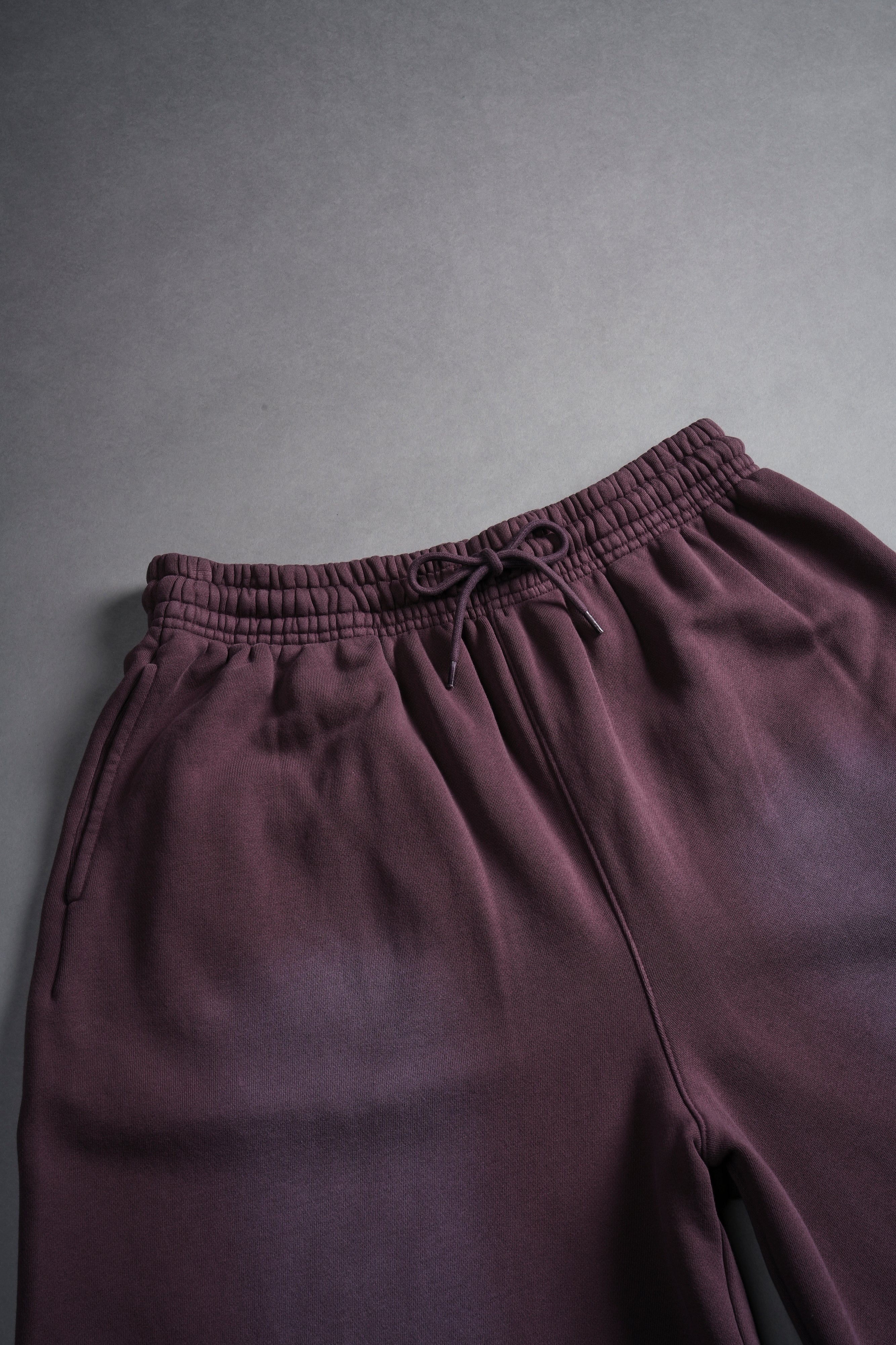 Dual Oversized Osiris Sweat Shorts in Darc Purple Sun Fade