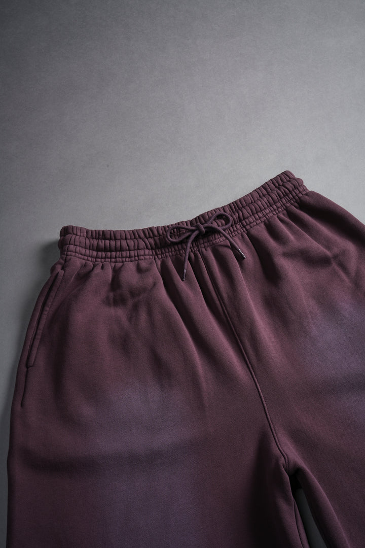 Dual Oversized Osiris Sweat Shorts in Darc Purple Sun Fade