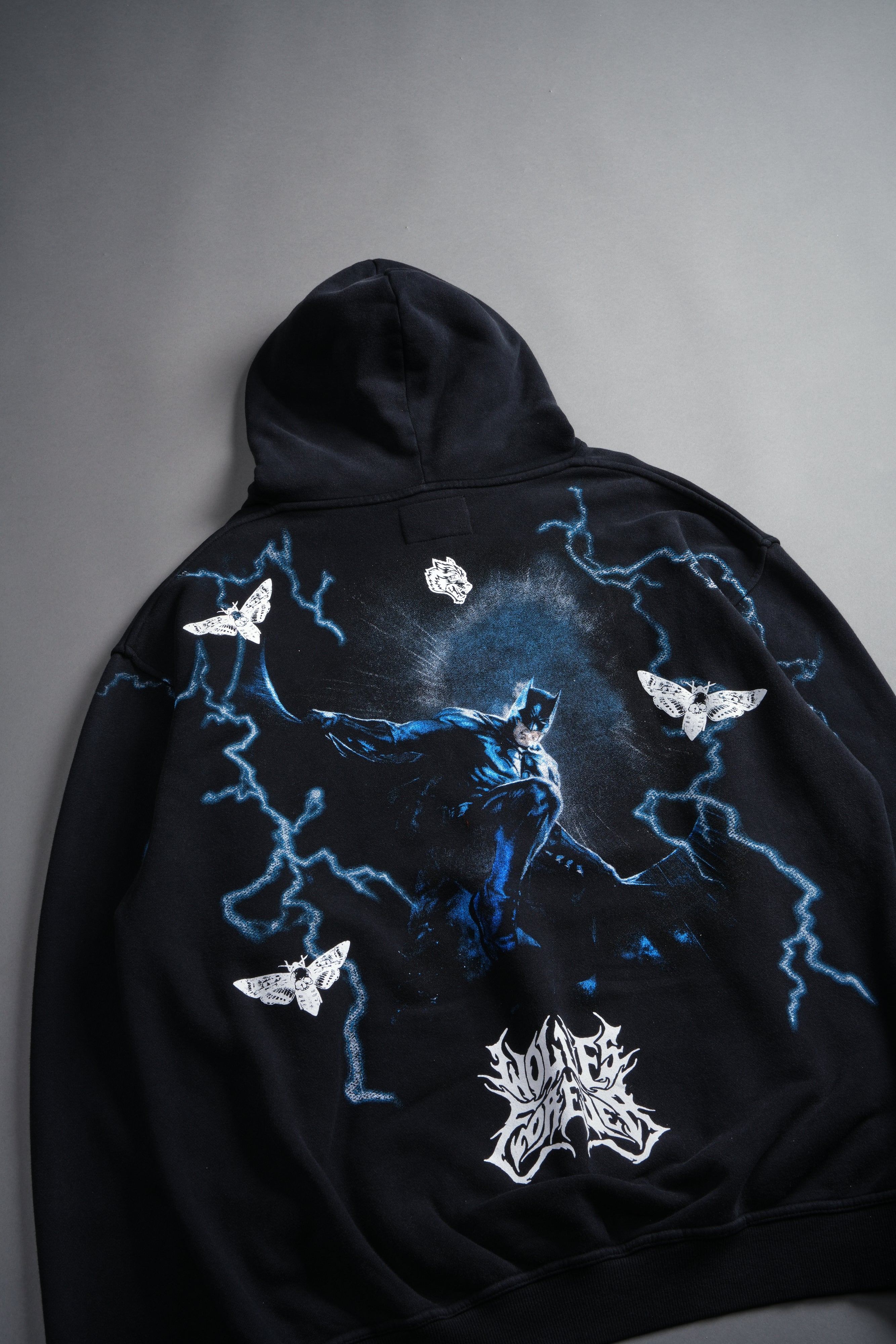 Born in the Shadows "Pierce" Hoodie in Black Drift Wash