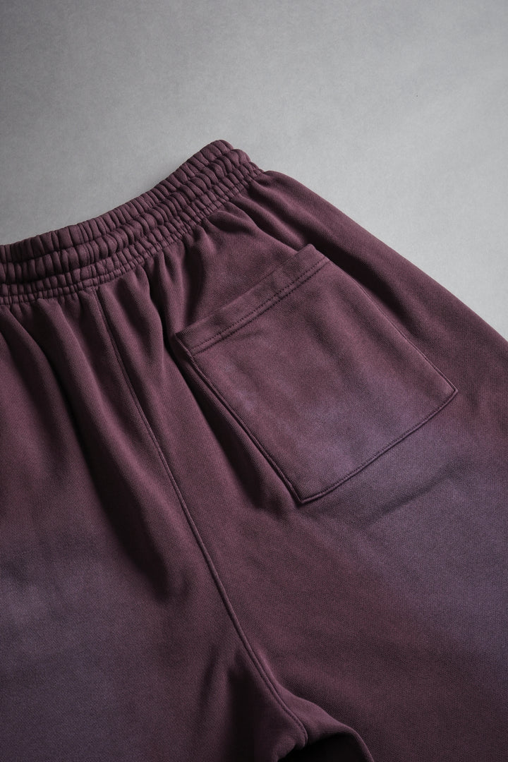 Dual Oversized Osiris Sweat Shorts in Darc Purple Sun Fade