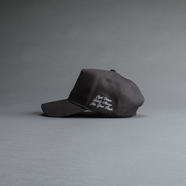 F Cancer x NFGU 5 Panel Hat in Wolf Gray/Light Mauve