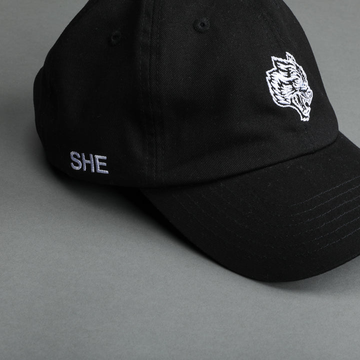 She Wolf Head V2 Dad Hat in Black