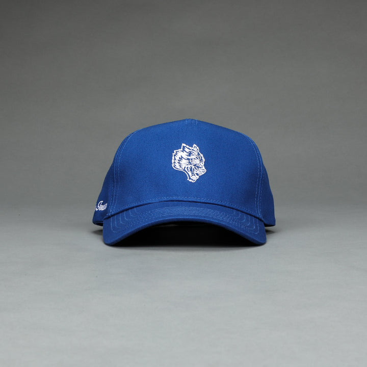 Forever Wolf 5 Panel Hat in Cobalt Blue