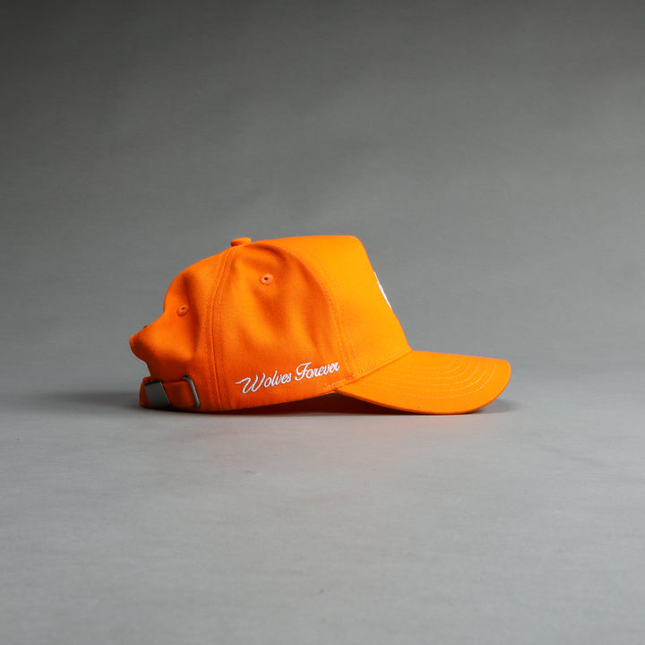 Forever Wolf 5 Panel Hat in Orange