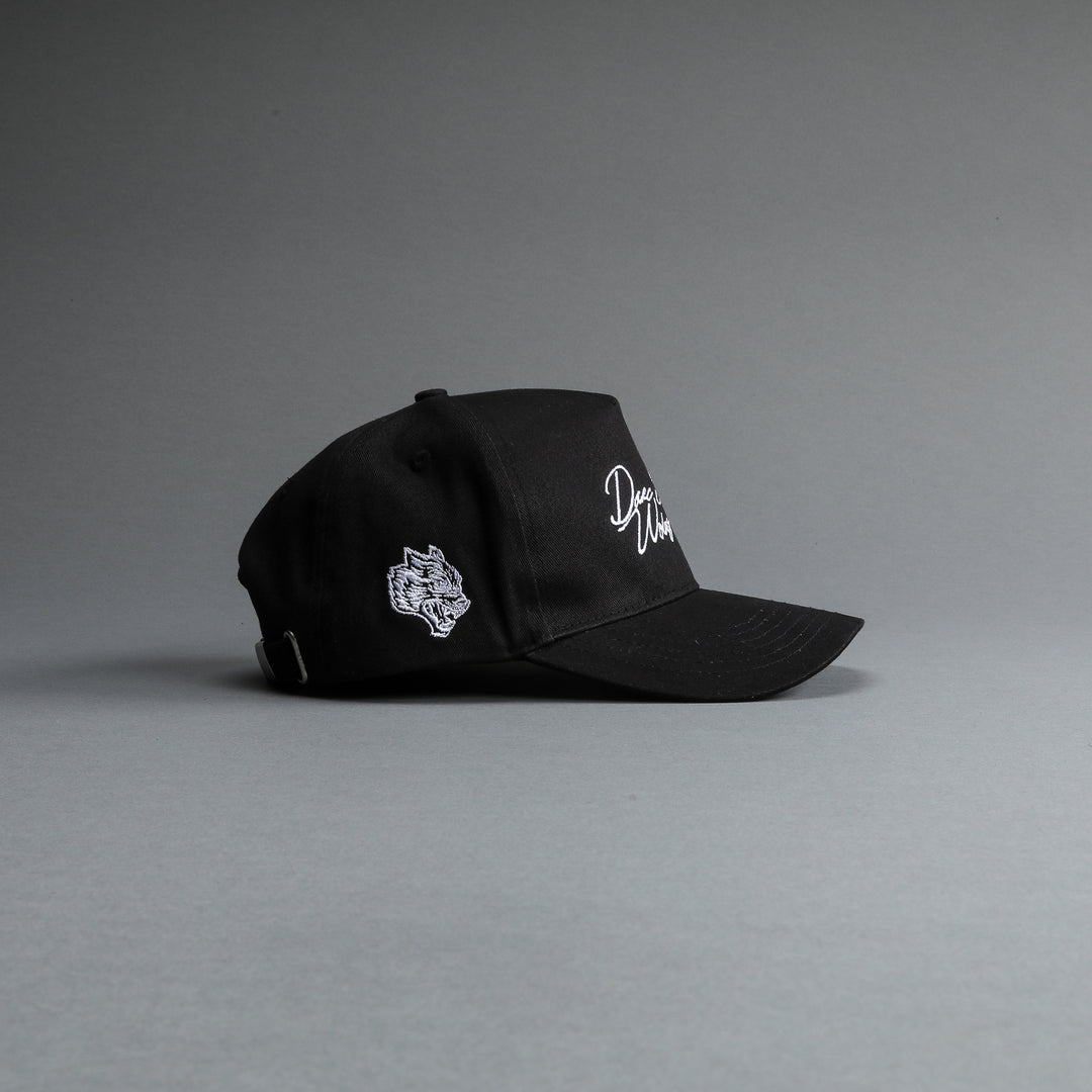Written In Stone 5 Panel Hat in Black