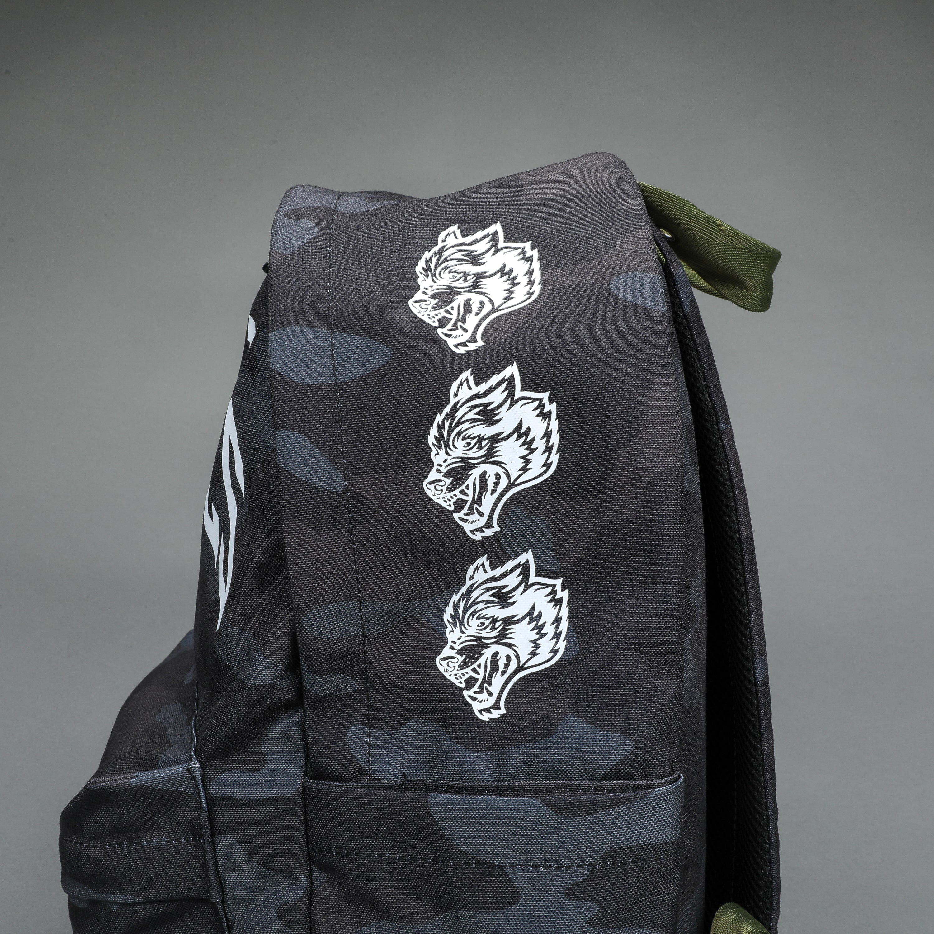 Wolves Everyday Backpack in Black Camo/Olive