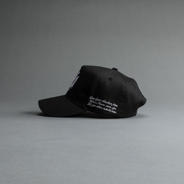 Iron 5 Panel Hat in Black