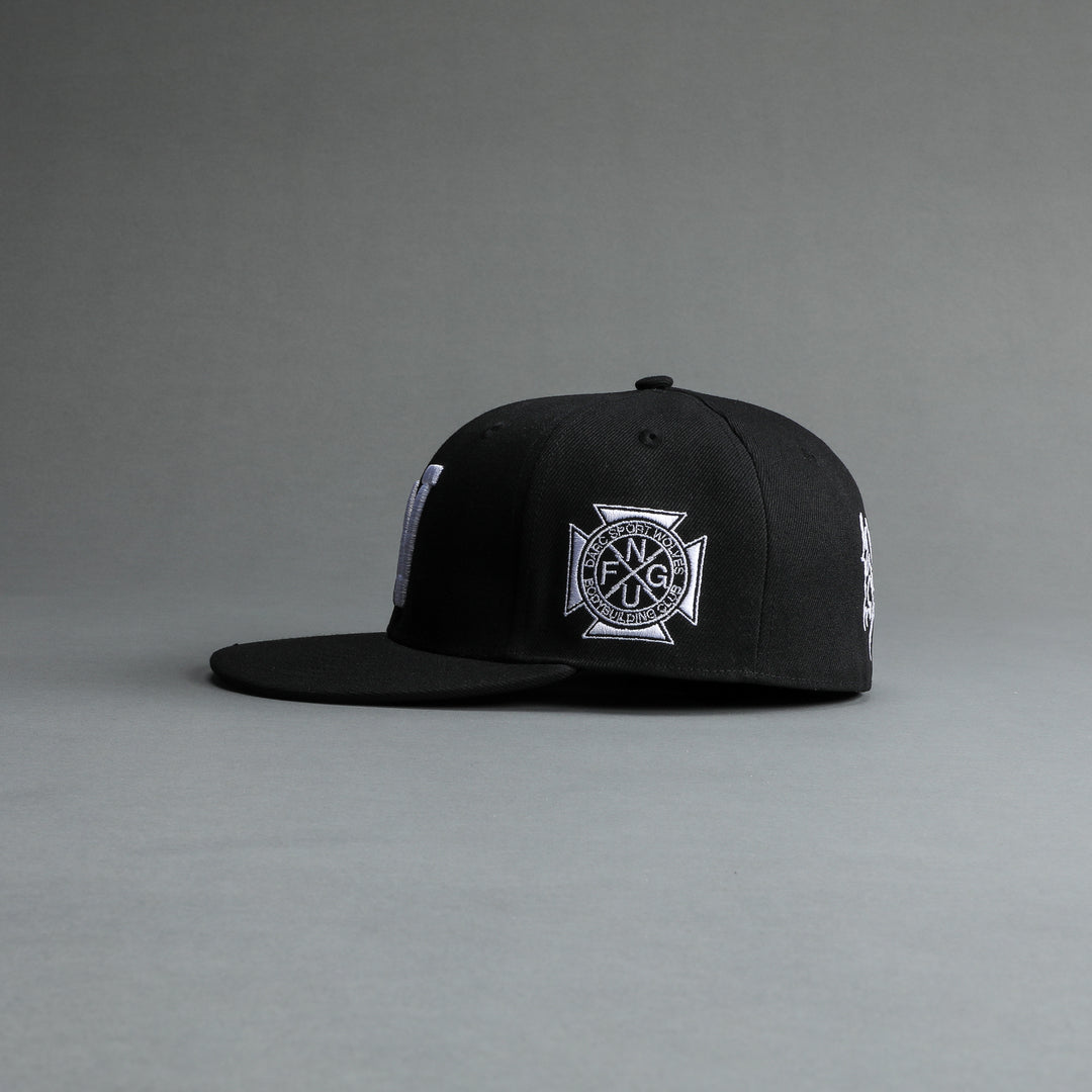 Iron "W" Fitted Hat in Black