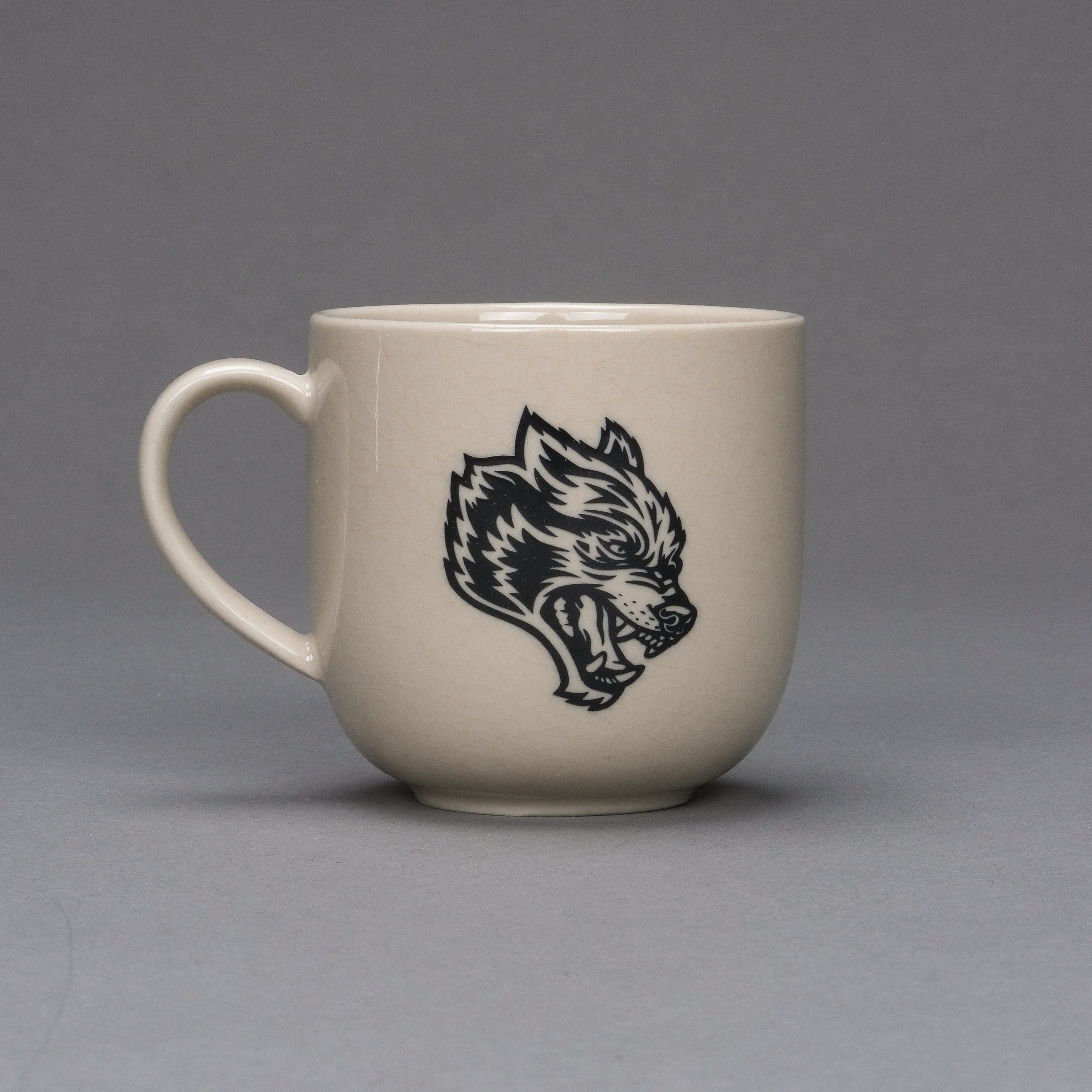 Wolf Head Coffee Cup Set in Black/Black