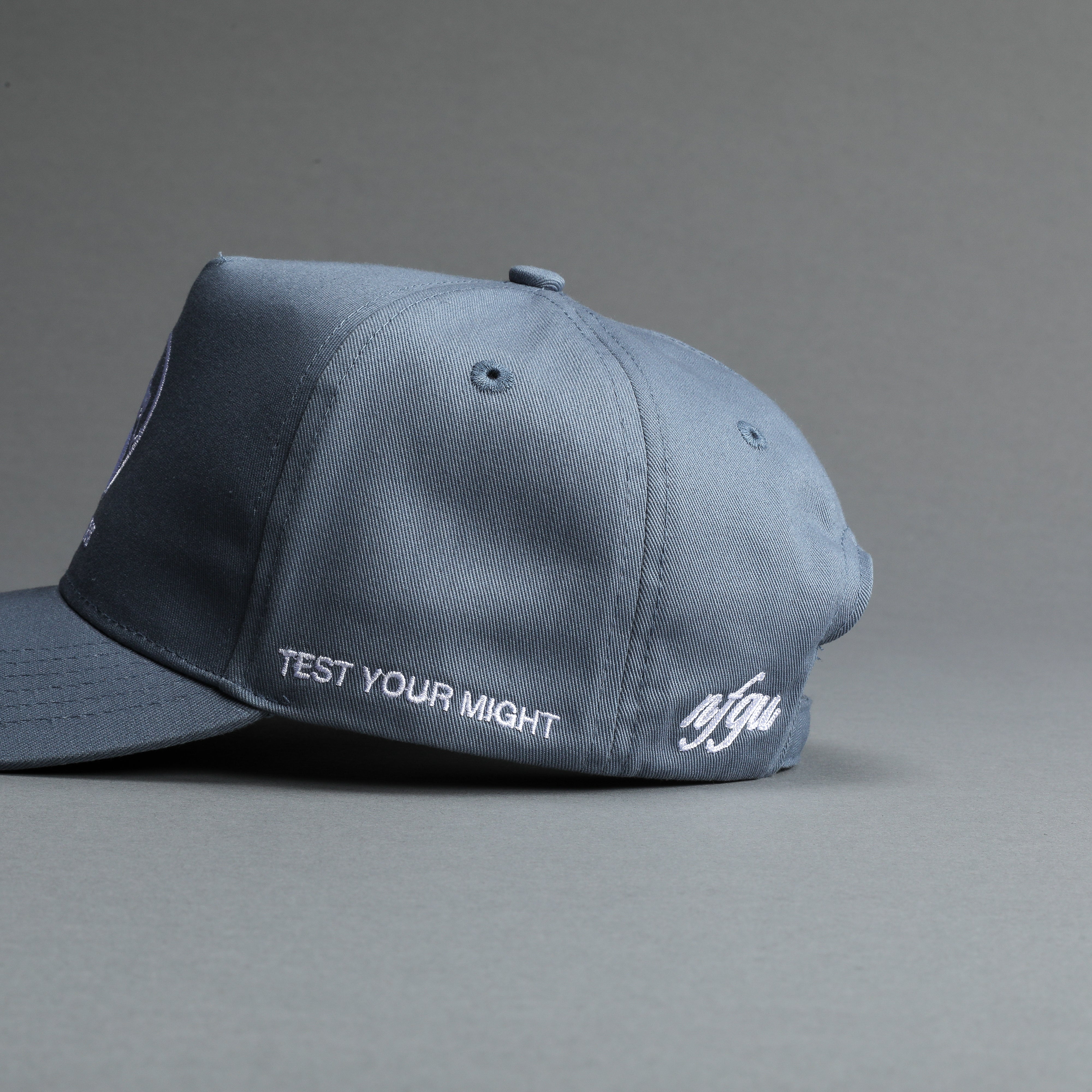 Test Your Might 5 Panel Hat in Kitana Blue