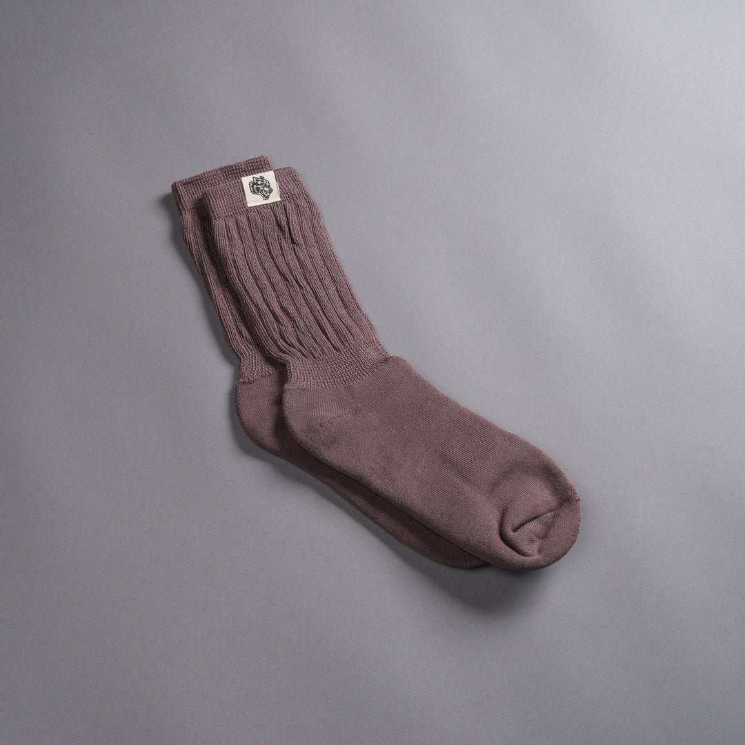 Wolf Patch V2 Comfy Socks in Midnight Mauve