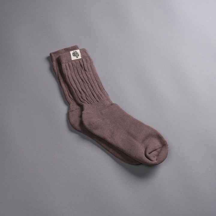 Wolf Patch V2 Comfy Socks in Midnight Mauve
