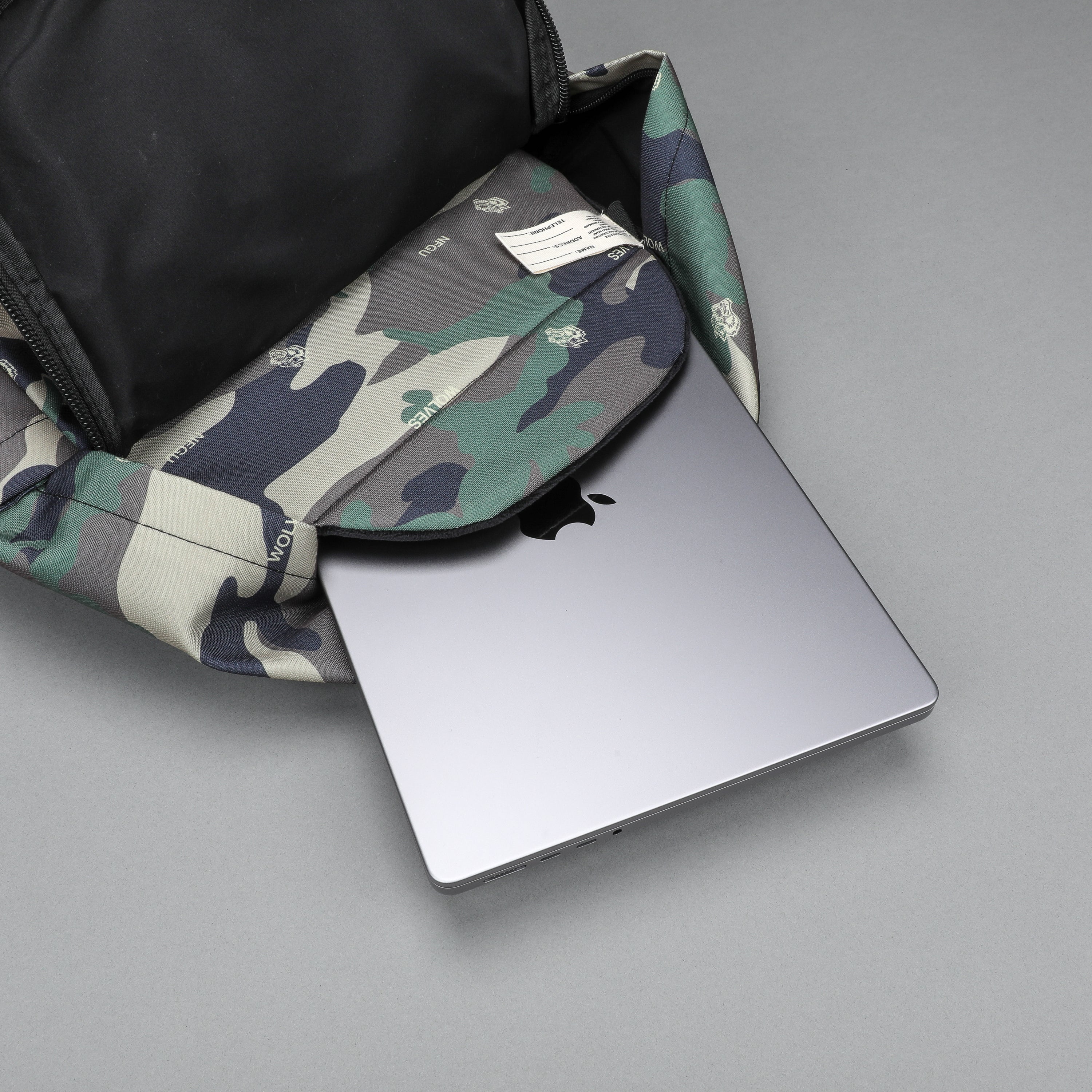 Life Moves Fast Everyday Backpack in Wolf Woodland Camo