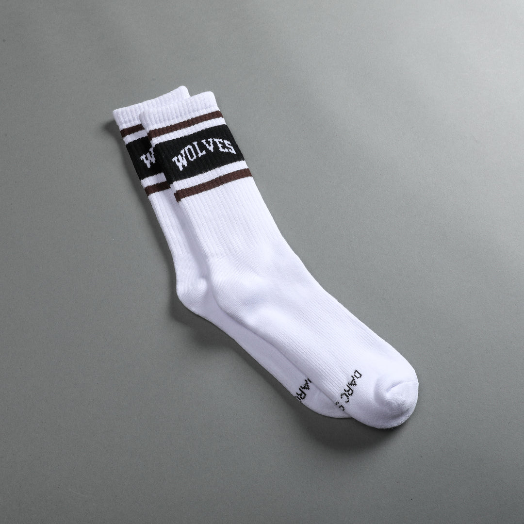 Loyalty Classic Socks in White/Brown/Black