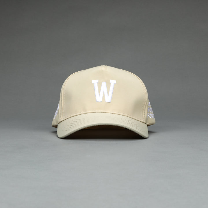 "W" Nylon 5 Panel Hat in Clay