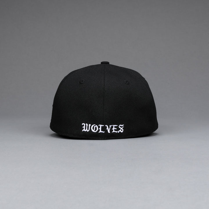Black Letter "W" Fitted Hat in Black