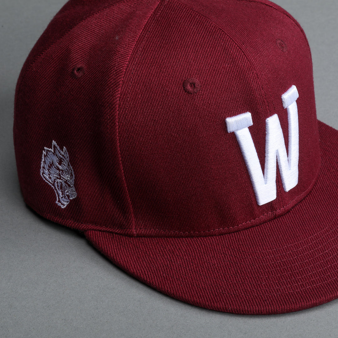 I Am The Storm "W" Fitted Hat in Red Fog