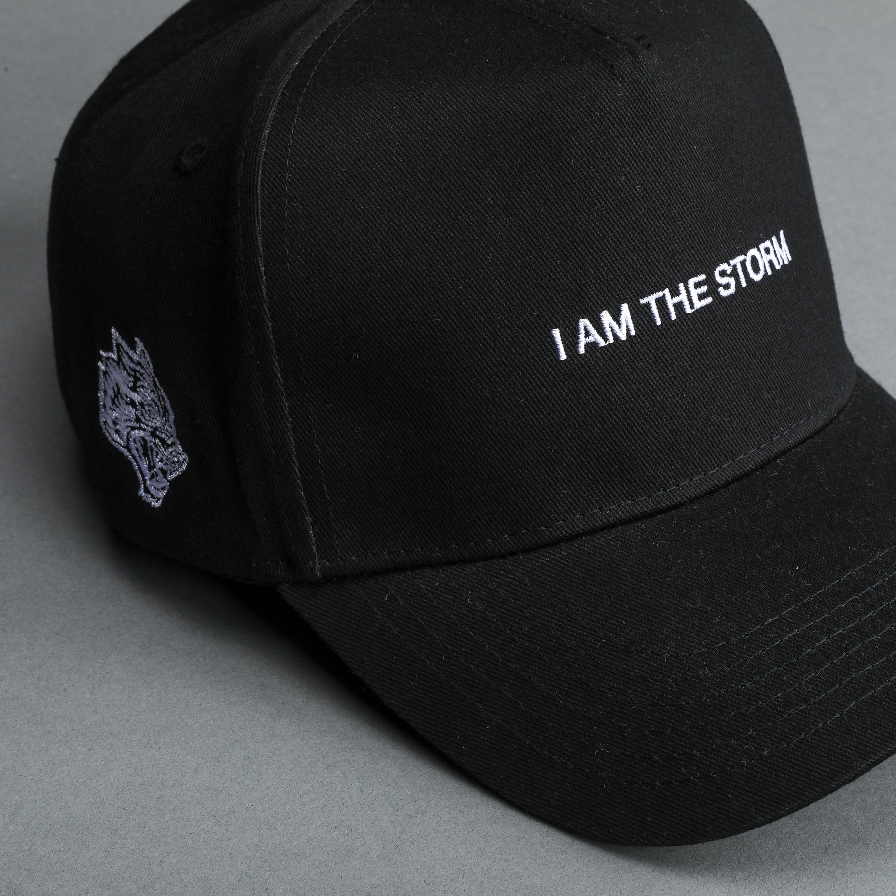 I Am The Storm 5 Panel Hat in Black