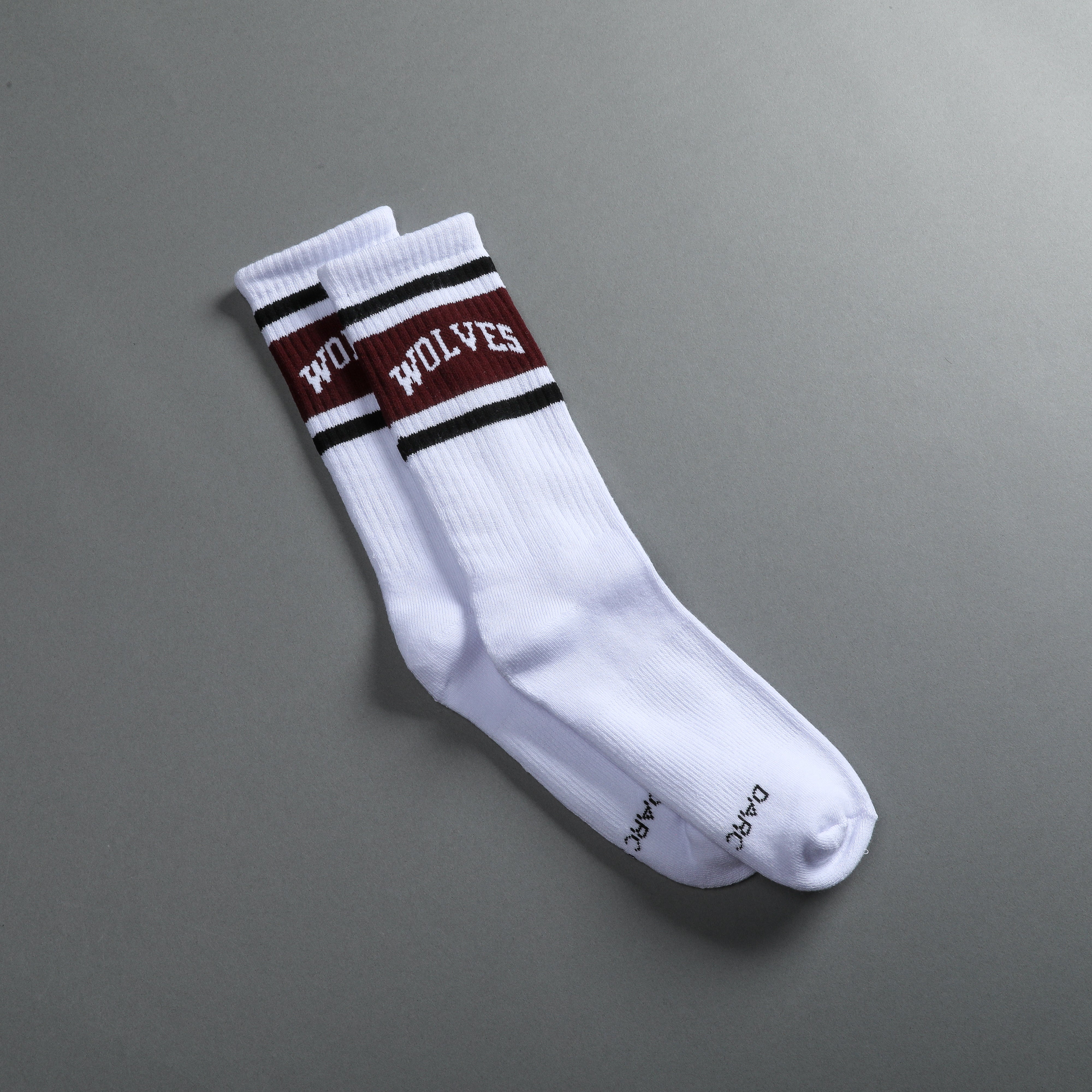 Loyalty Classic Socks in White/Black/Maroon