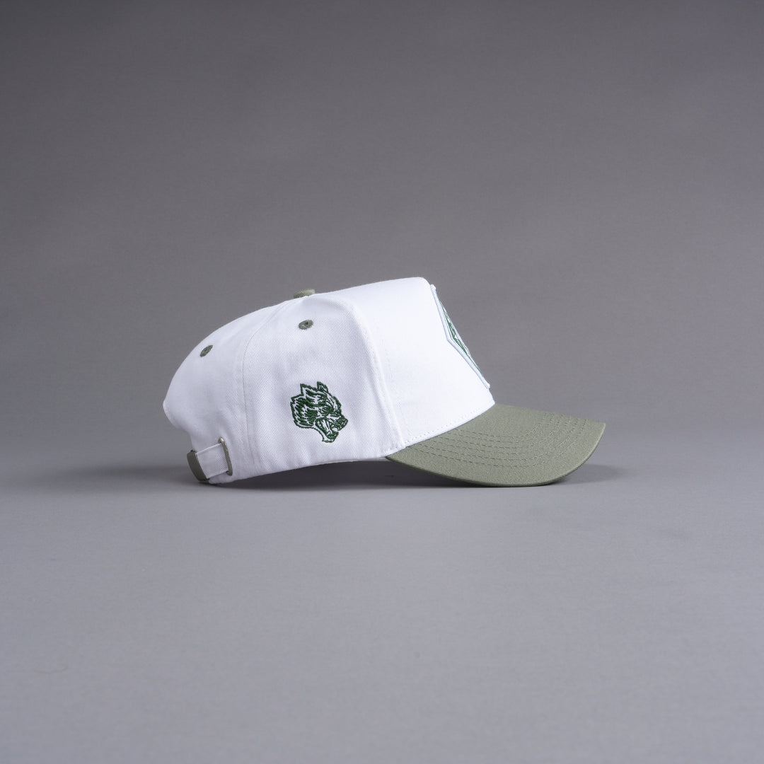 Outside 5 Panel Hat in White/Cactus Gray