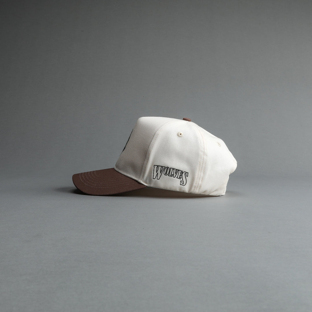 Living 5 Panel Hat in Cream/Mojave Brown
