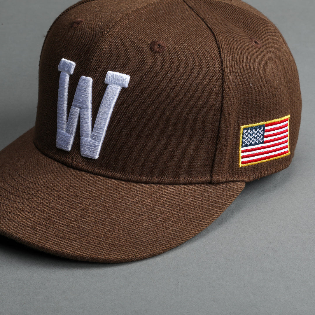 "W" Loyalty Fitted Cap in Mojave Brown