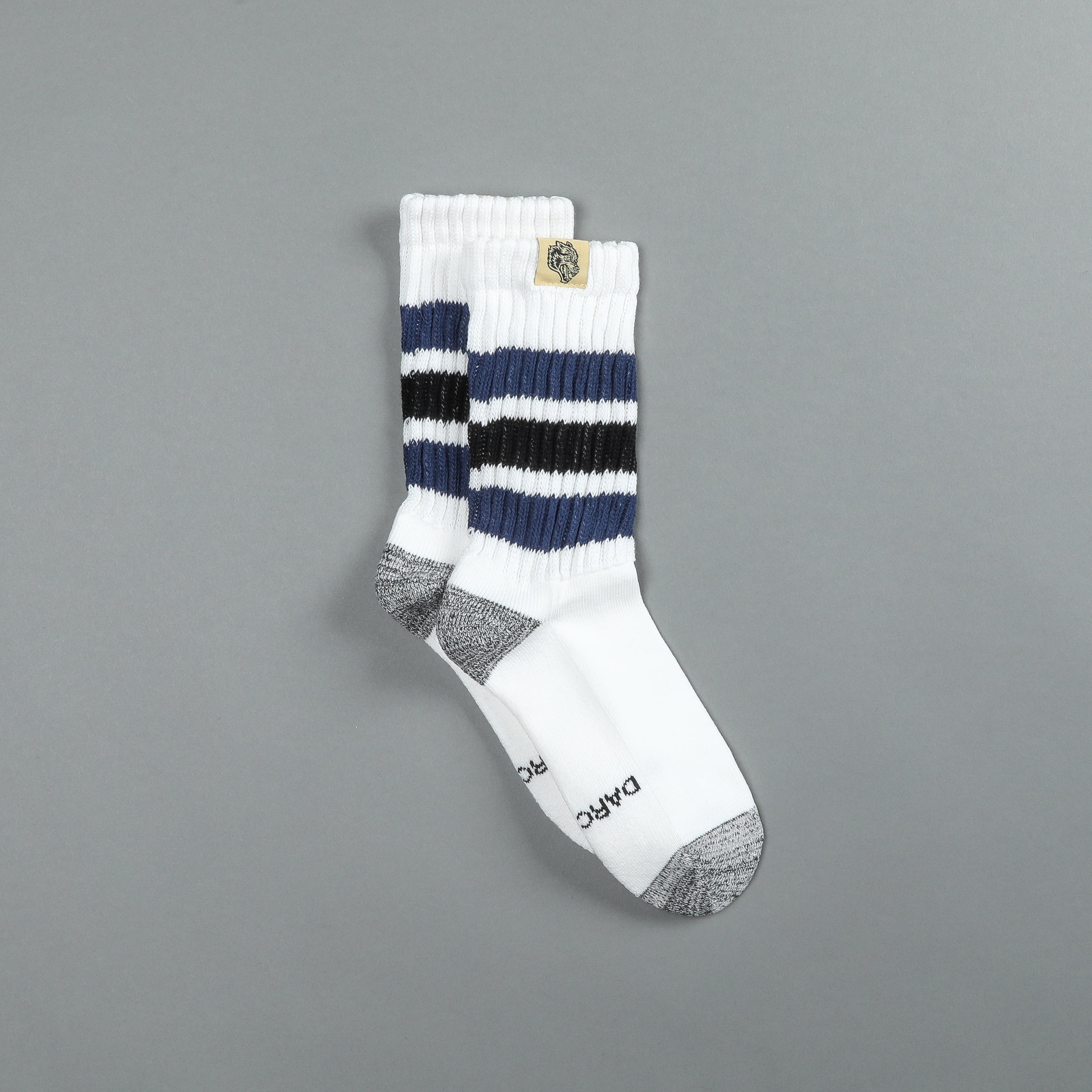 Wolf Patch Gym Class Socks in Midnight Blue