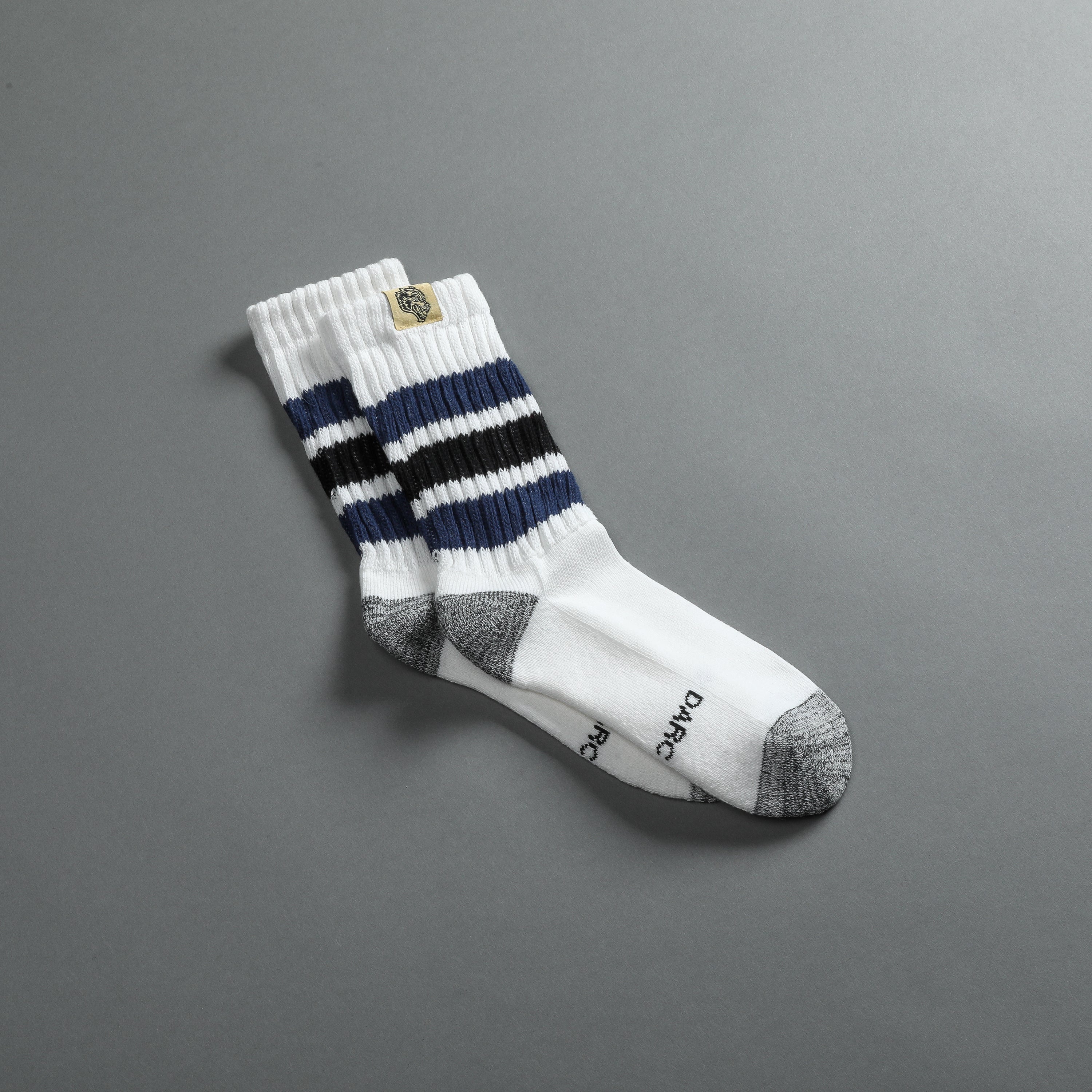 Wolf Patch Gym Class Socks in Midnight Blue
