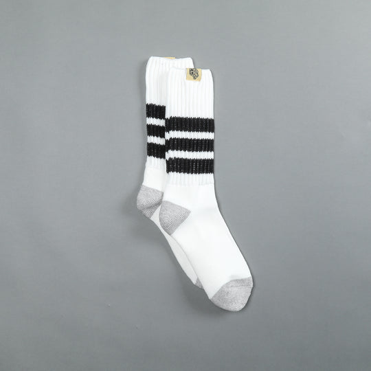 Wolf Patch Boot Socks in Cream/Black/Norse Purple