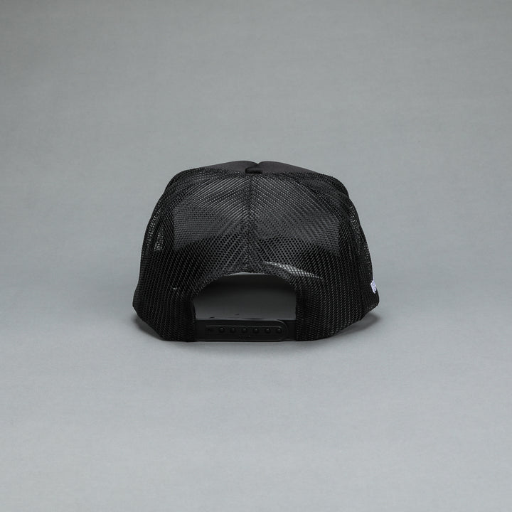 Wolf Patch Trucker Hat in Black