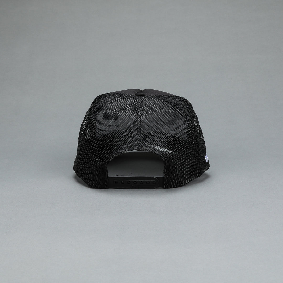 Wolf Patch Trucker Hat in Black