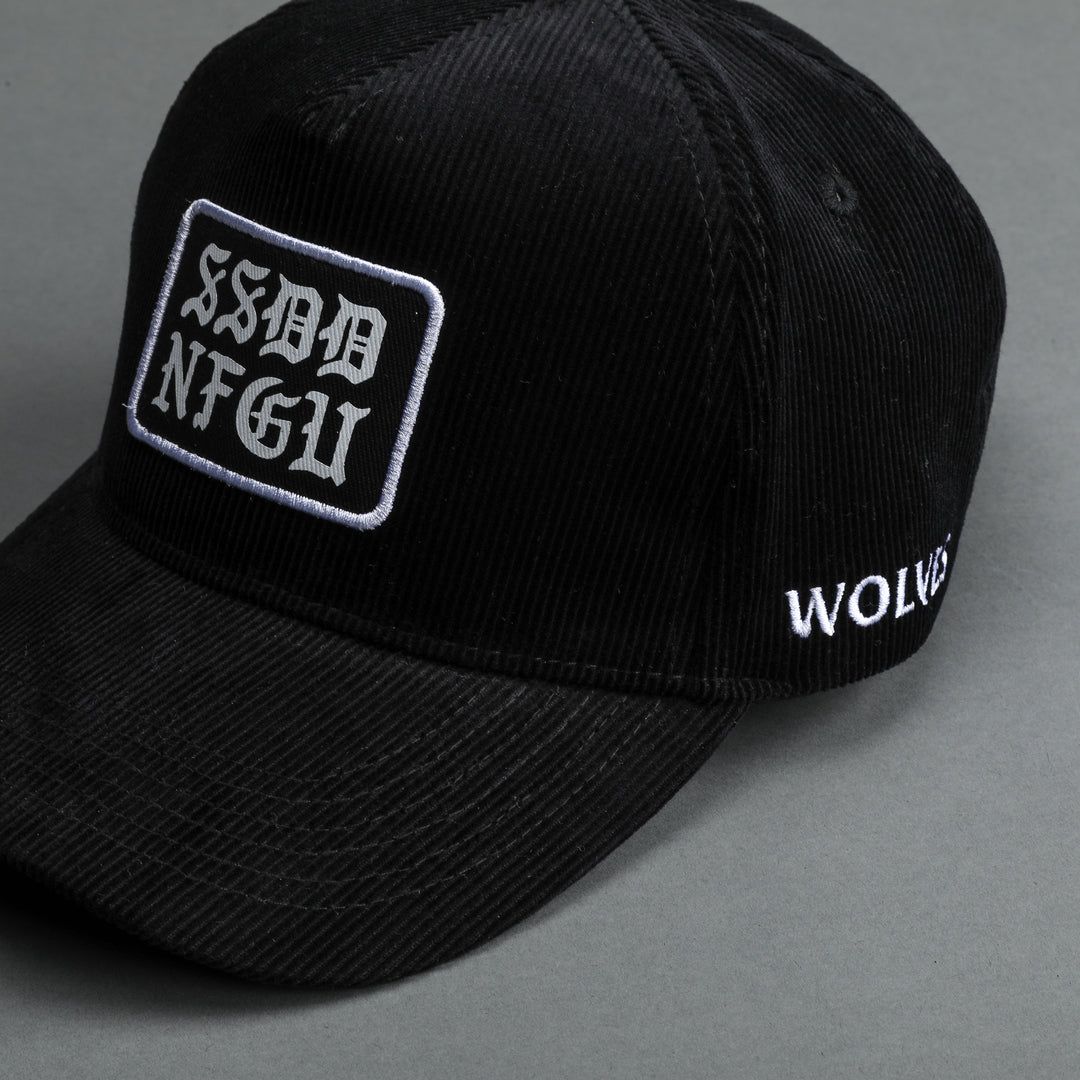 SSDD Corduroy 5 Panel Hat in Black