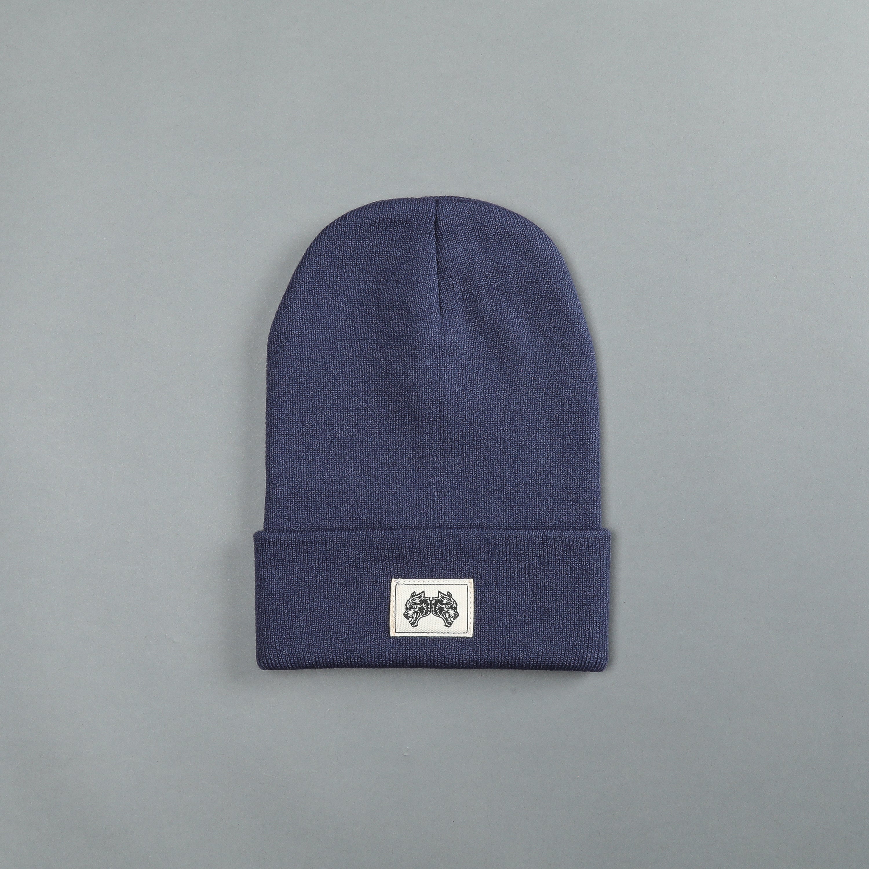 IYKYK Work Hard Patch Beanie in Norse Blue